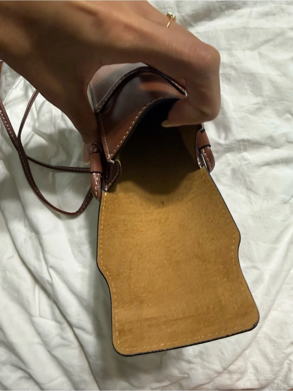 Celine Brown Leather Sunglasses Case/Phone Pouch